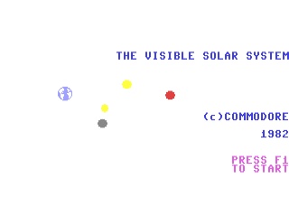 Visible Solar System title screen for Commodore 64